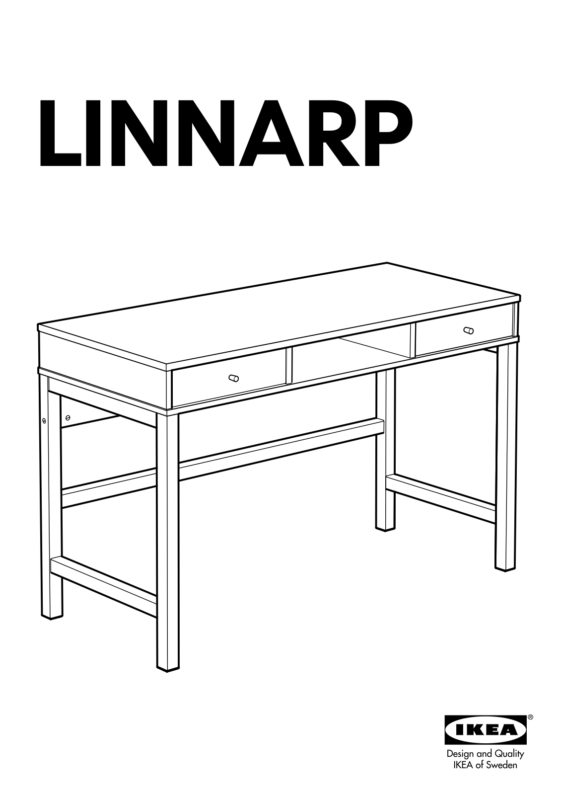 IKEA LINNARP DESK Assembly Instruction