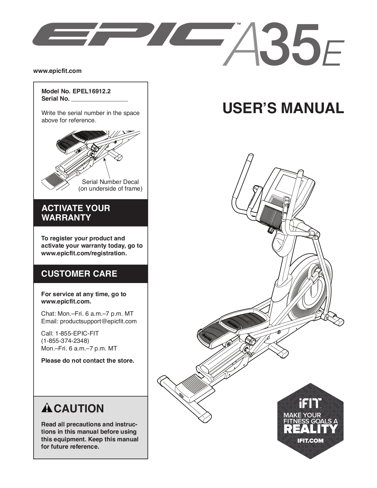 Epic EPEL169122 Owner's Manual