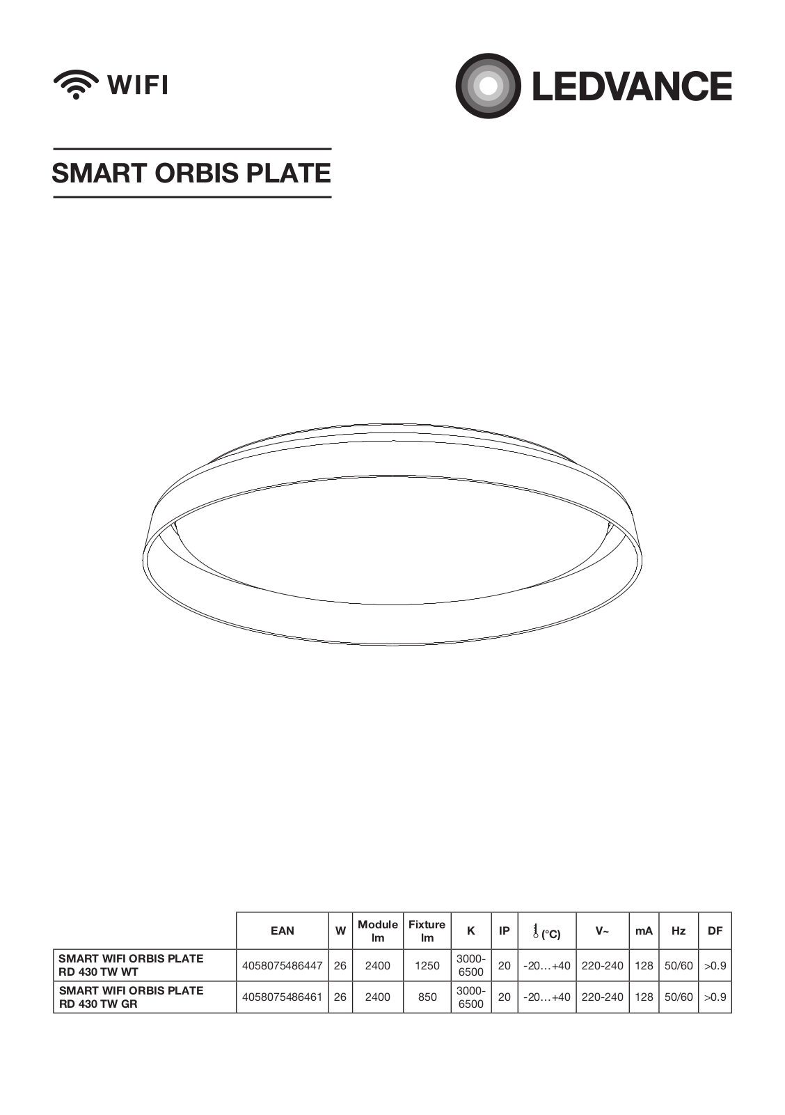 Ledvance SMART ORBIS PLATE User manual - ManualMachine.com