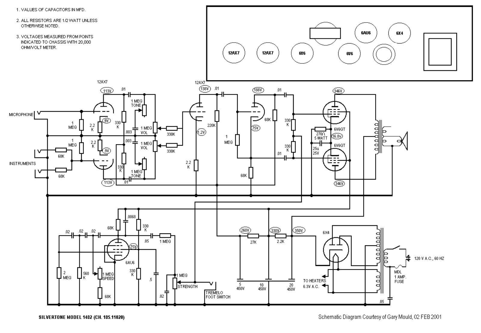 Silvertone 1482 schematic