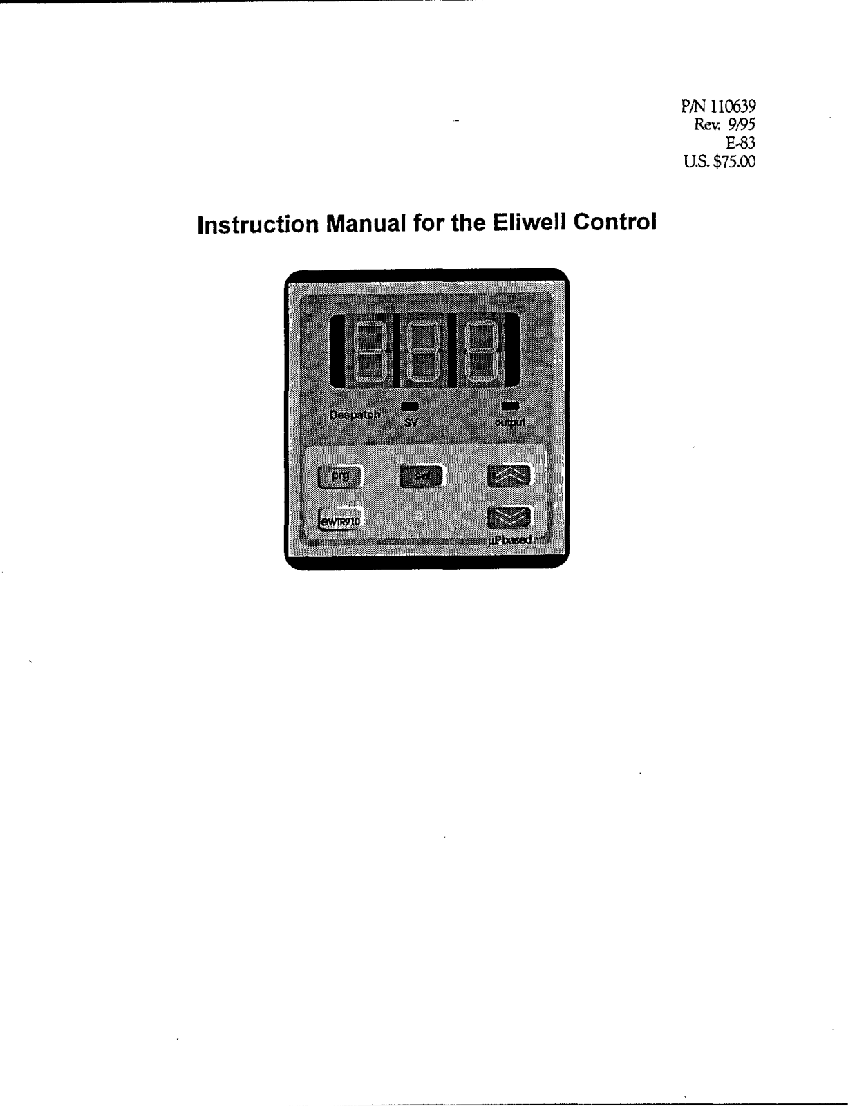 Despatch EWTR910 Installation  Manual