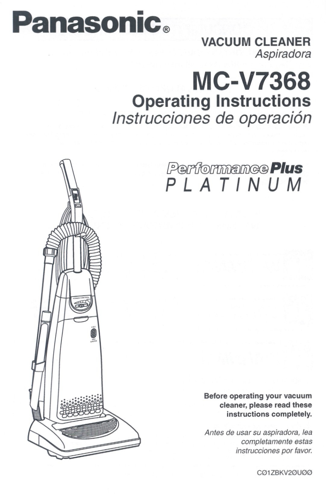 Panasonic MC-V7368 User Manual