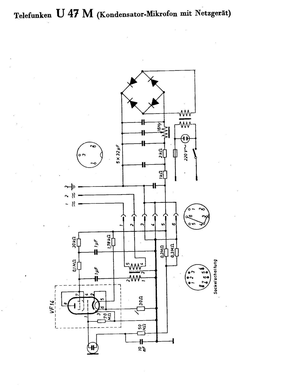 Telefunken U 47 M Cirquit Diagram