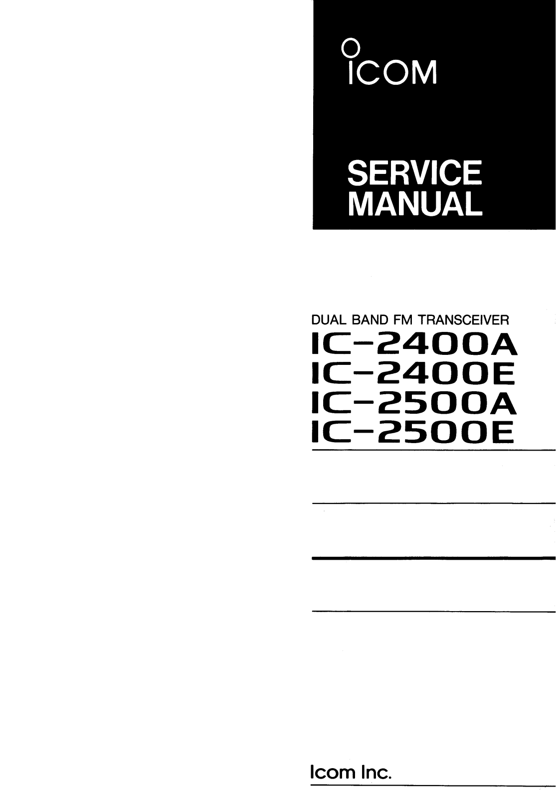 Icom ic 2400, ic2500 schematic