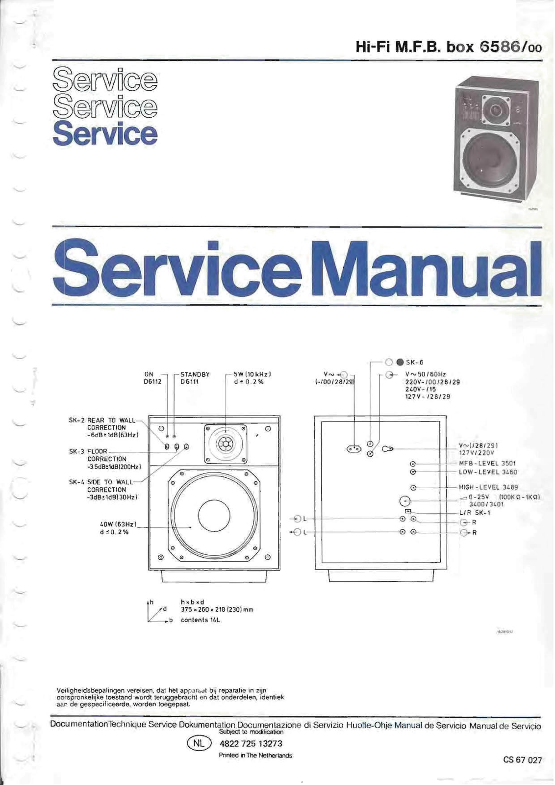 Philips 6586 Service Manual