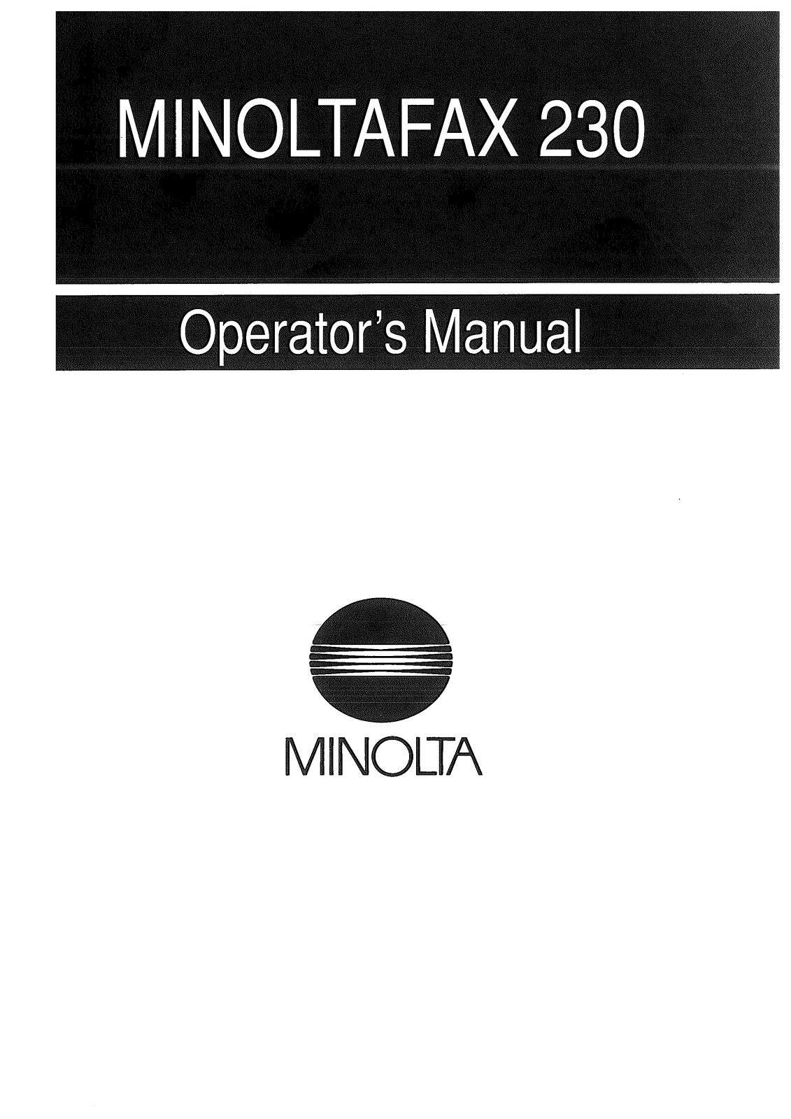 Konica Minolta MF230 User Manual