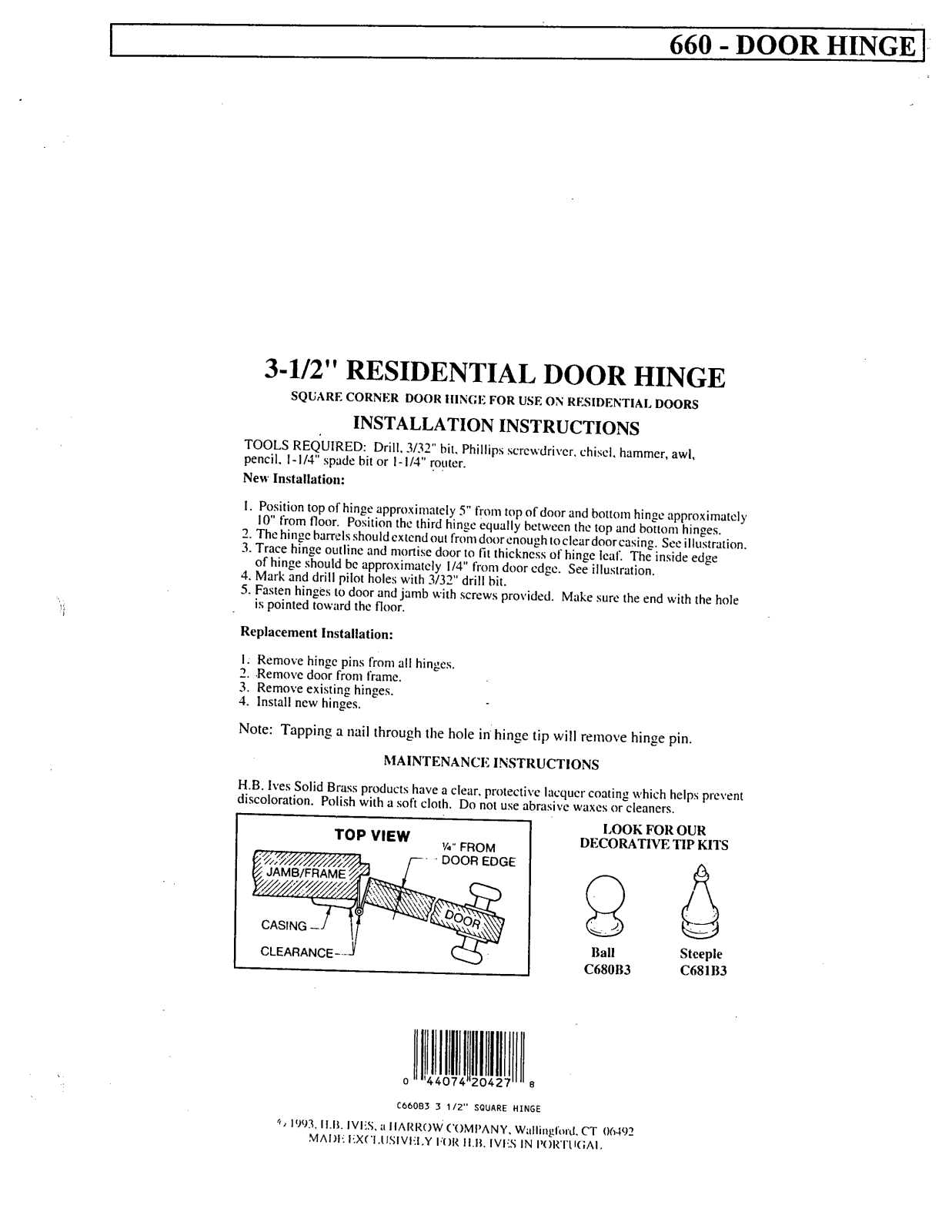 Ives 660 User Manual