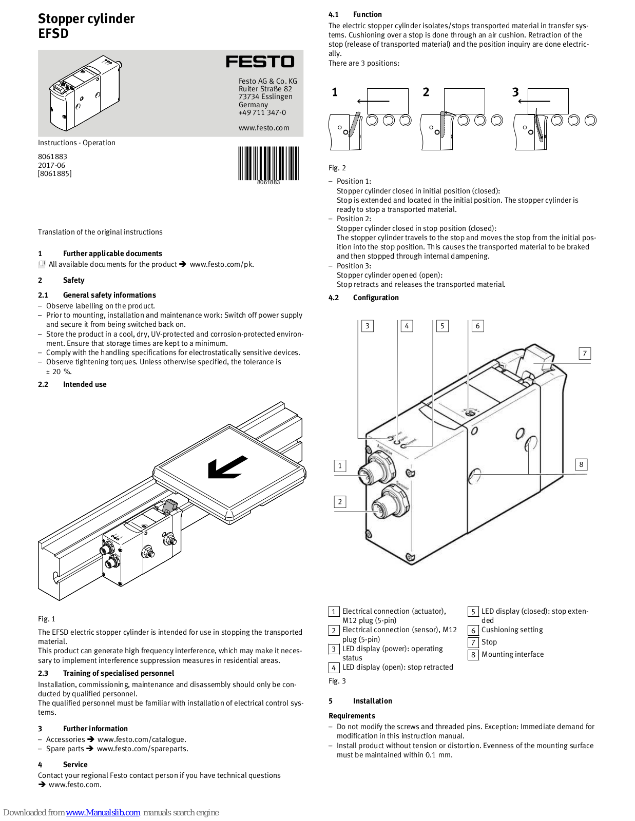 Festo EFSD Instruction Manual - ManualMachine.com
