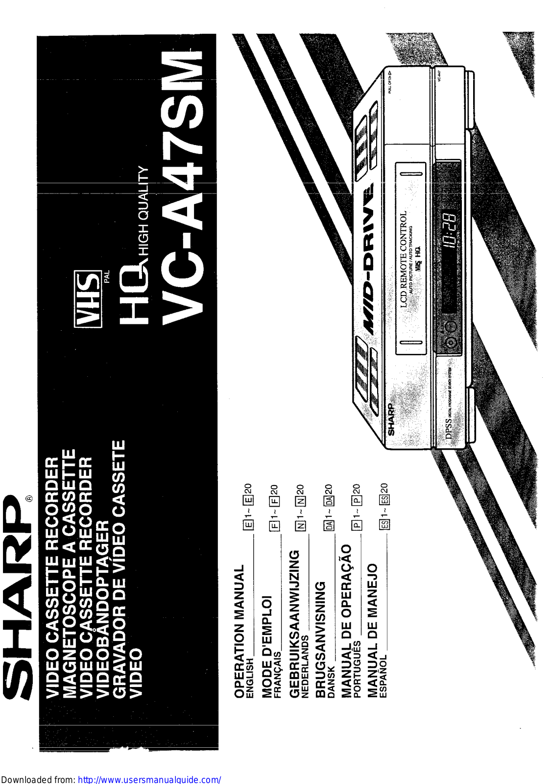 SHARP VC-A47SM User Manual