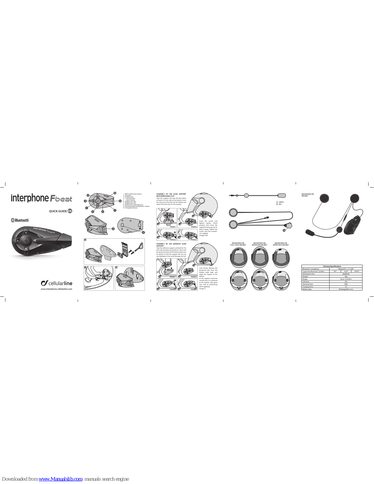 Cellular Line interphone Fbeat Quick Manual - ManualMachine.com
