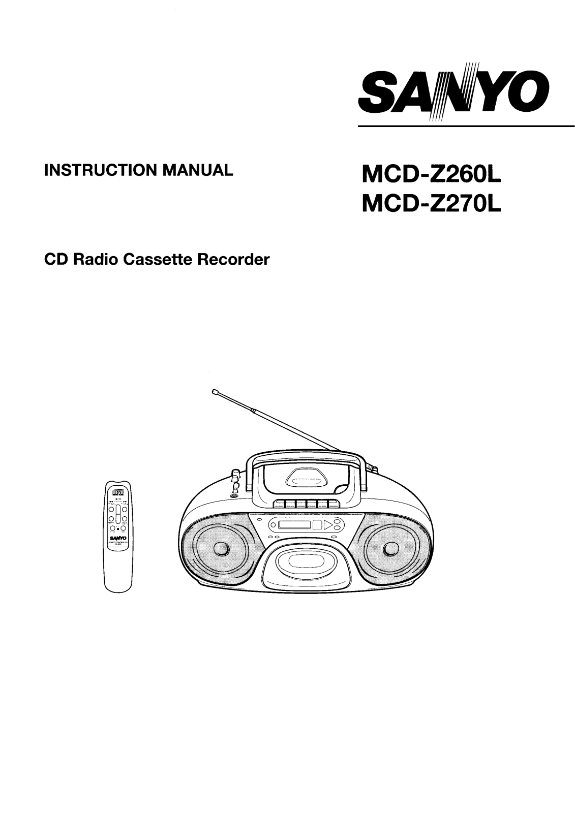 Sanyo MCD-Z260L Instruction Manual