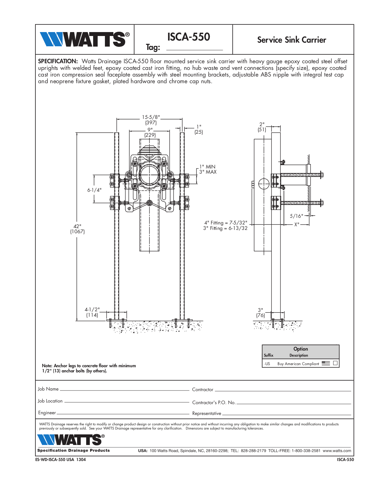 Watts ISCA-550 User Manual - ManualMachine.com