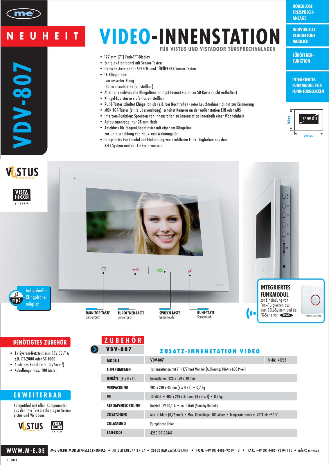 M-E ME VDV-807 Datasheet - ManualMachine.com