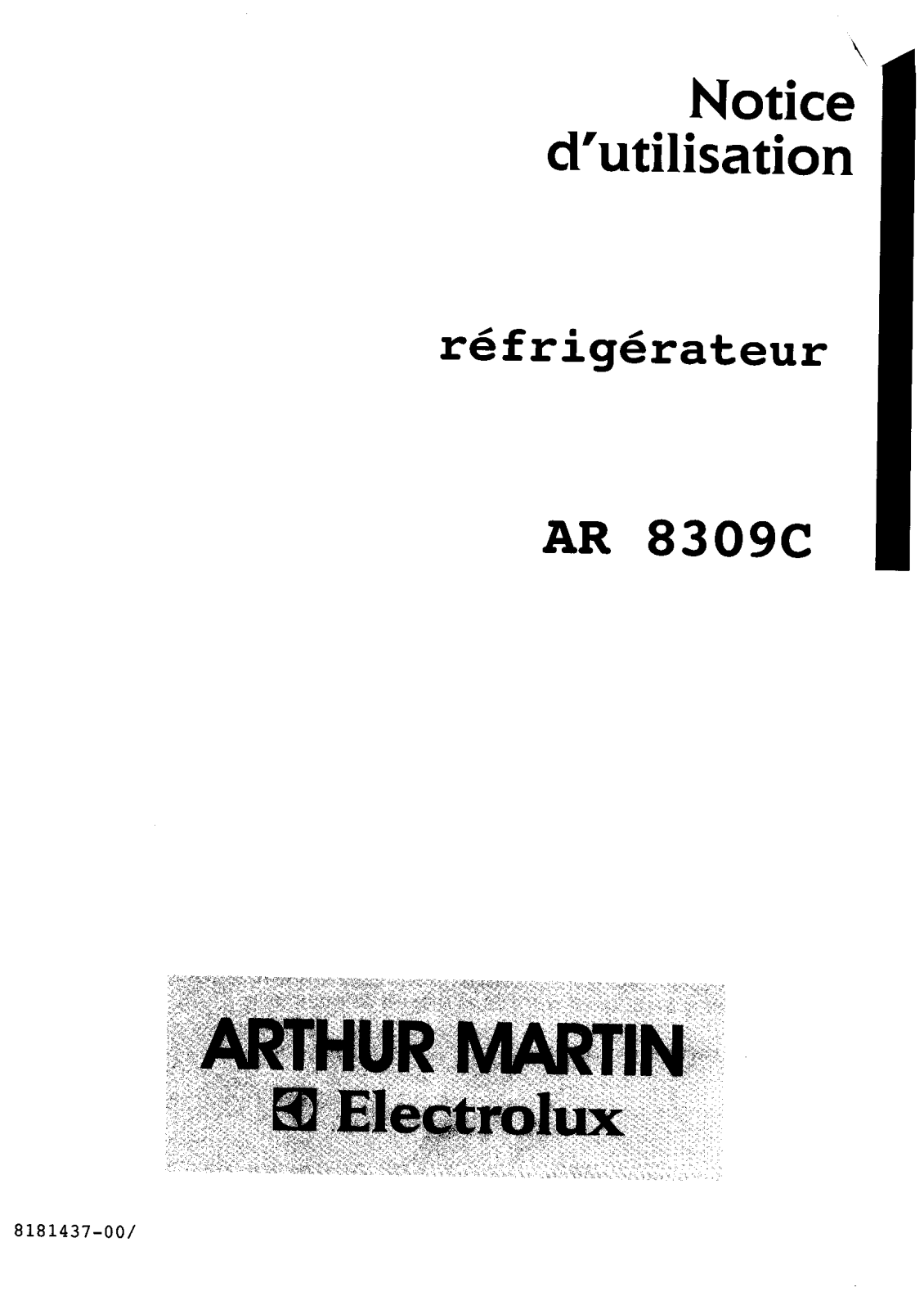 Arthur martin AR8309C User Manual