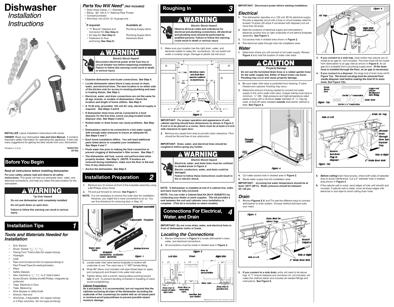 Frigidaire DGBD2438PF1A, DGBD2438PF3A, FBD2400KW6B, FFBD2404NB1A, FFBD2408NM1A Installation Guide - ManualMachine.com