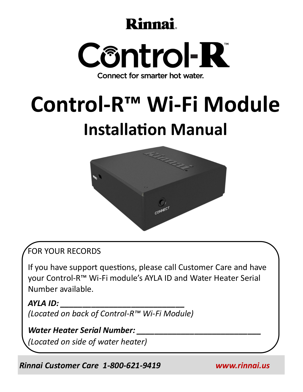 Rinnai Control-R User Manual