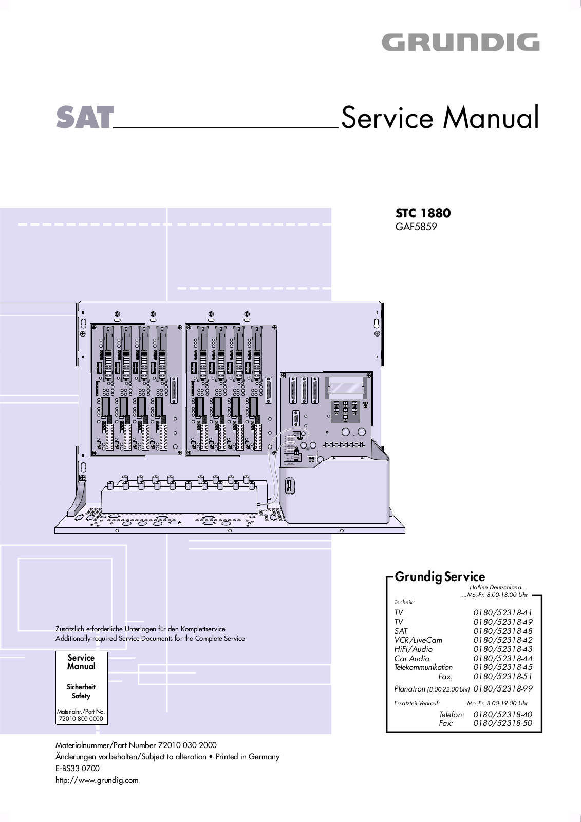 Grundig STC-1880 Service Manual