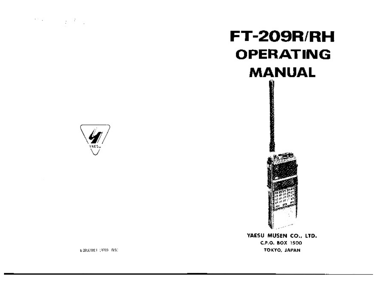 Yaesu FT-209R, FT-209RH Operating Manual