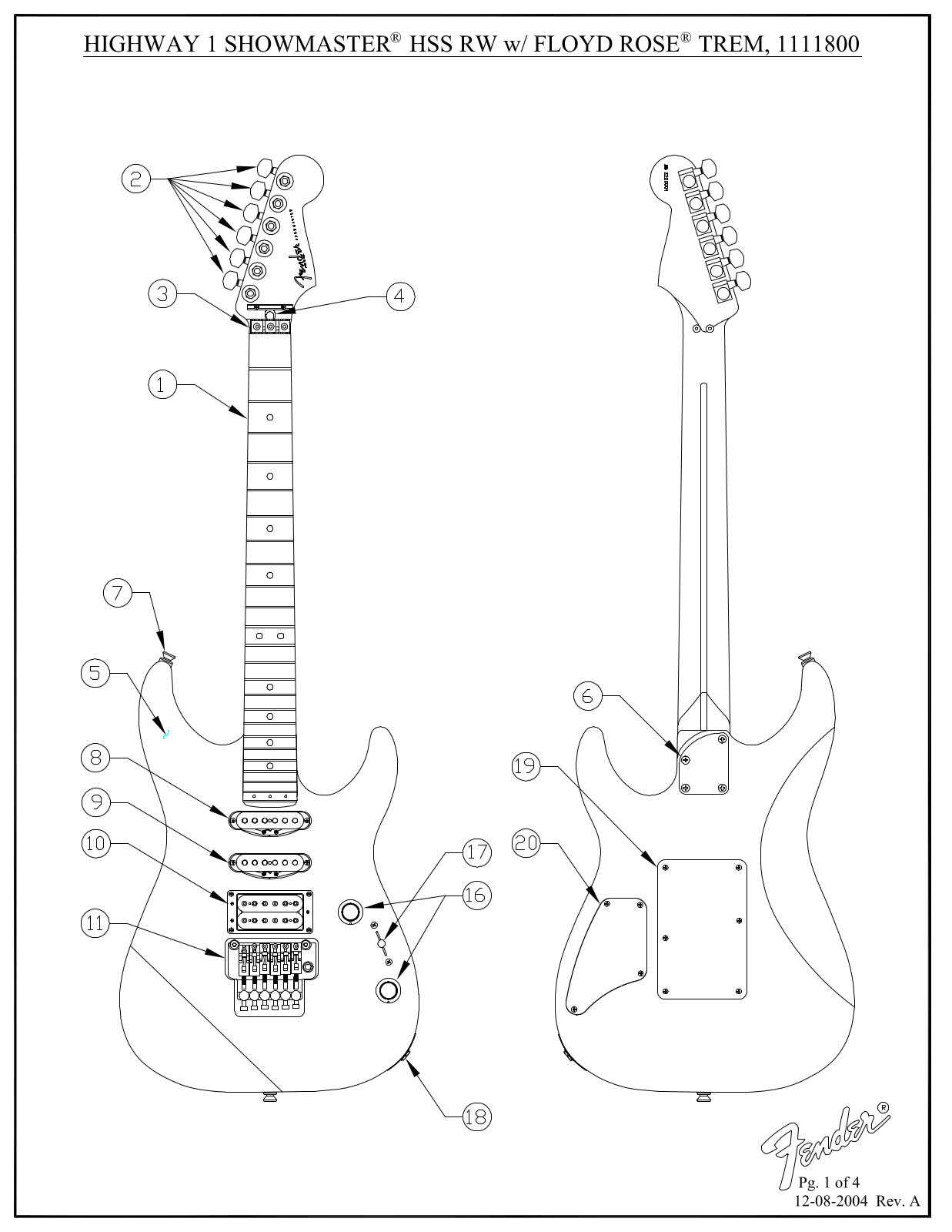 Fender Highway-1-Showmaster-HSS Service Manual