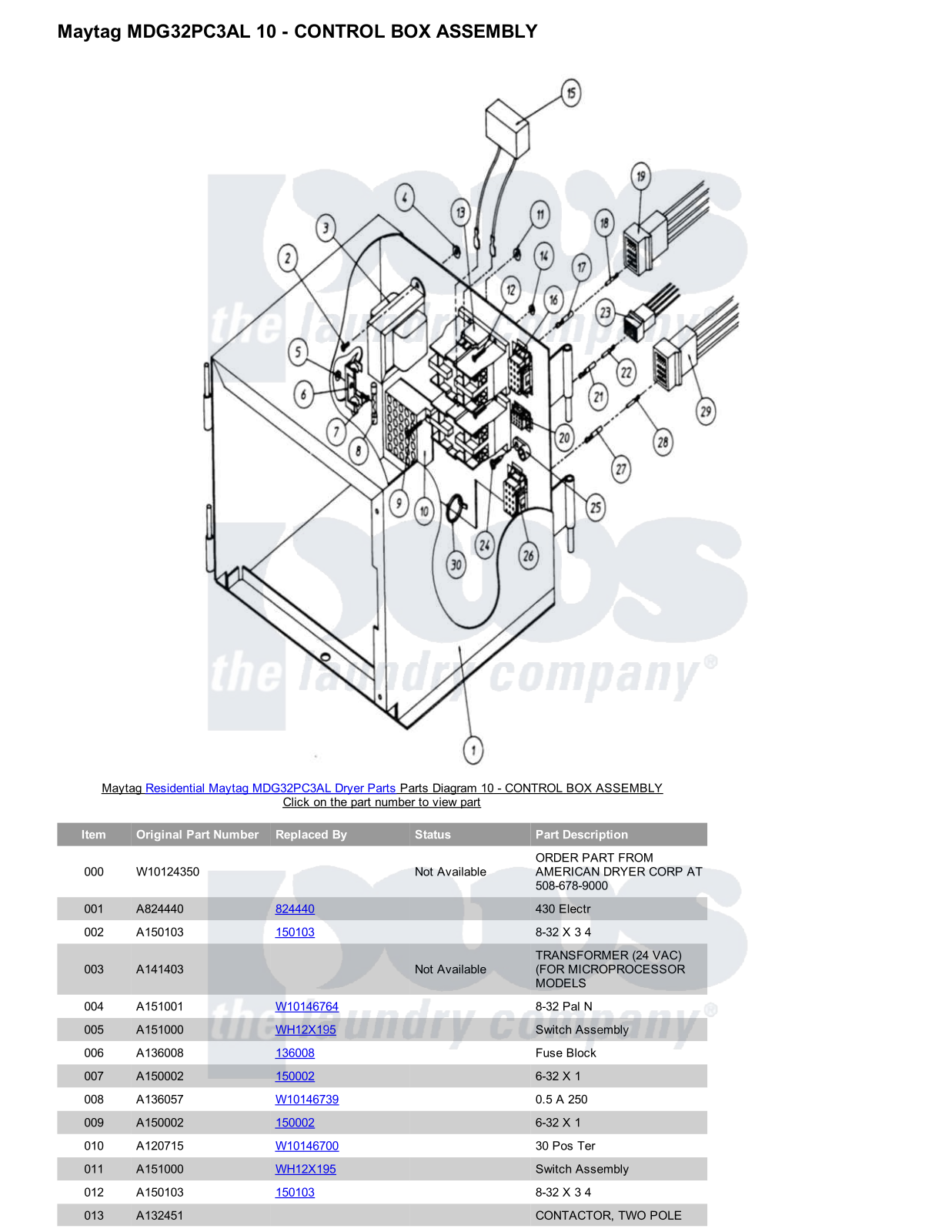 Maytag MDG32PC3AL Parts Diagram