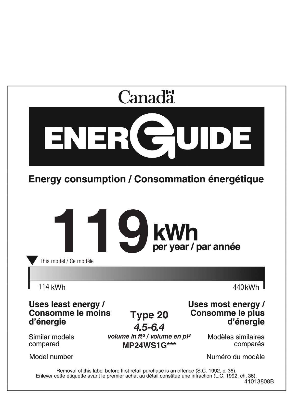 Marvel MP24WSG5LS Energy manual