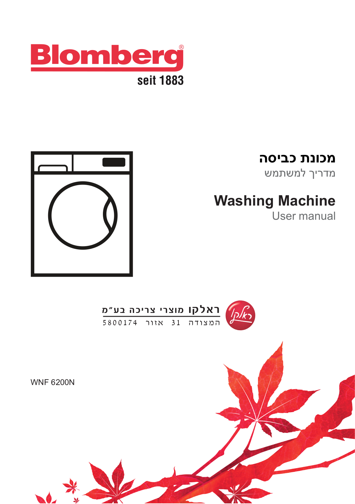 Blomberg WNF 6200N User manual