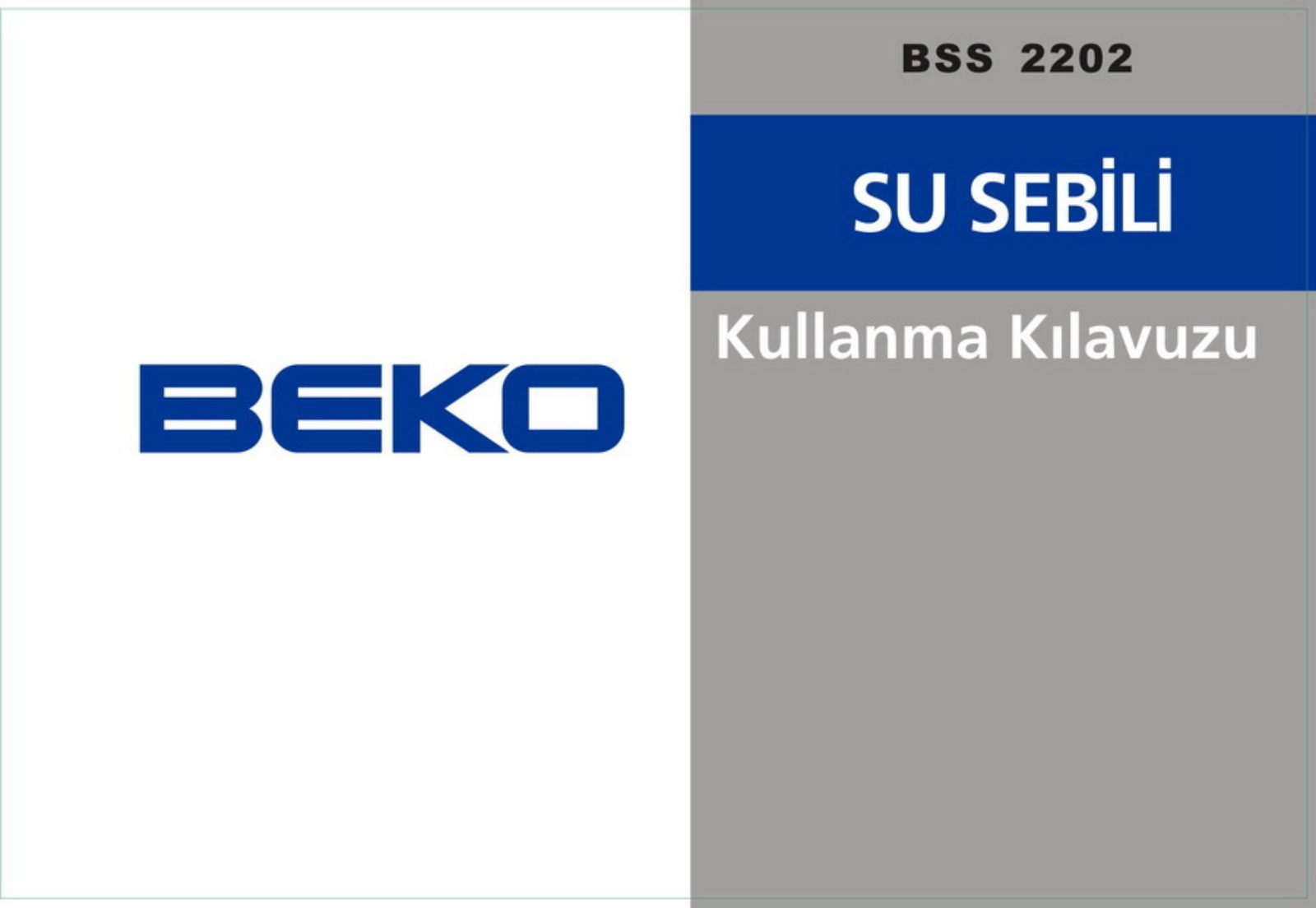 Beko BSS 2202 User Manual