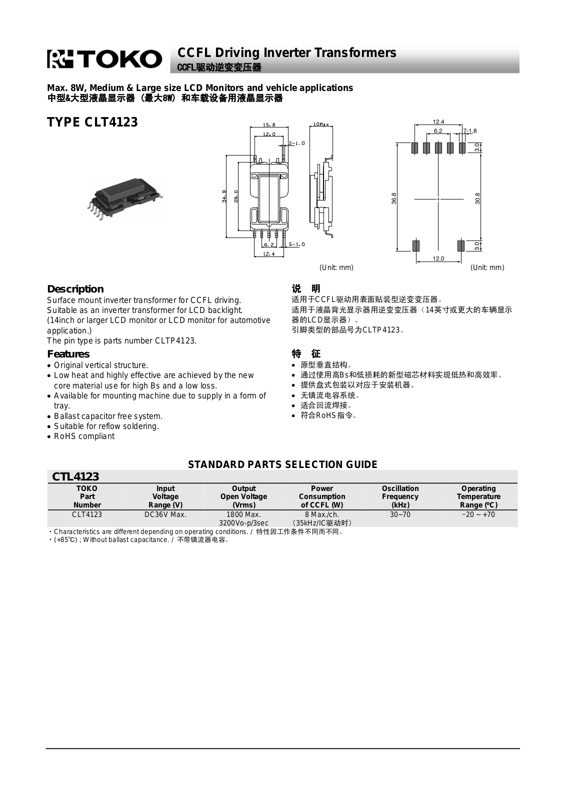 TOKO CLT412 User Manual