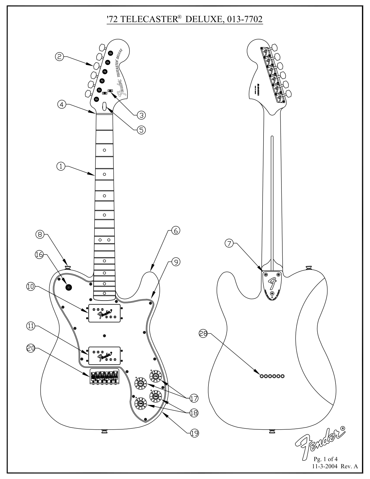 Fender 72-Telecaster-Deluxe Service Manual