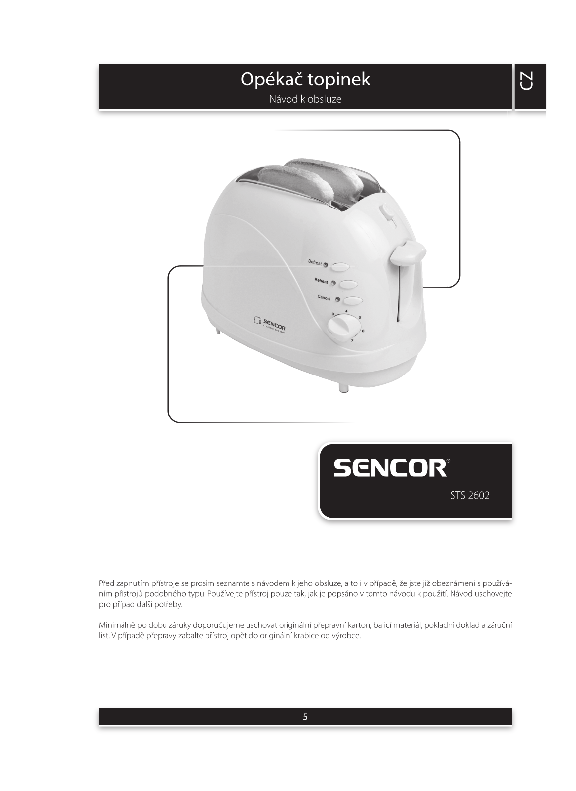 Sencor STS 2602 User Manual - ManualMachine.com