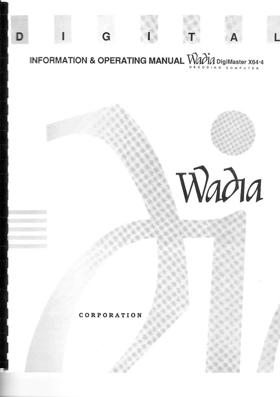 Wadia Digital X-644 Owners manual