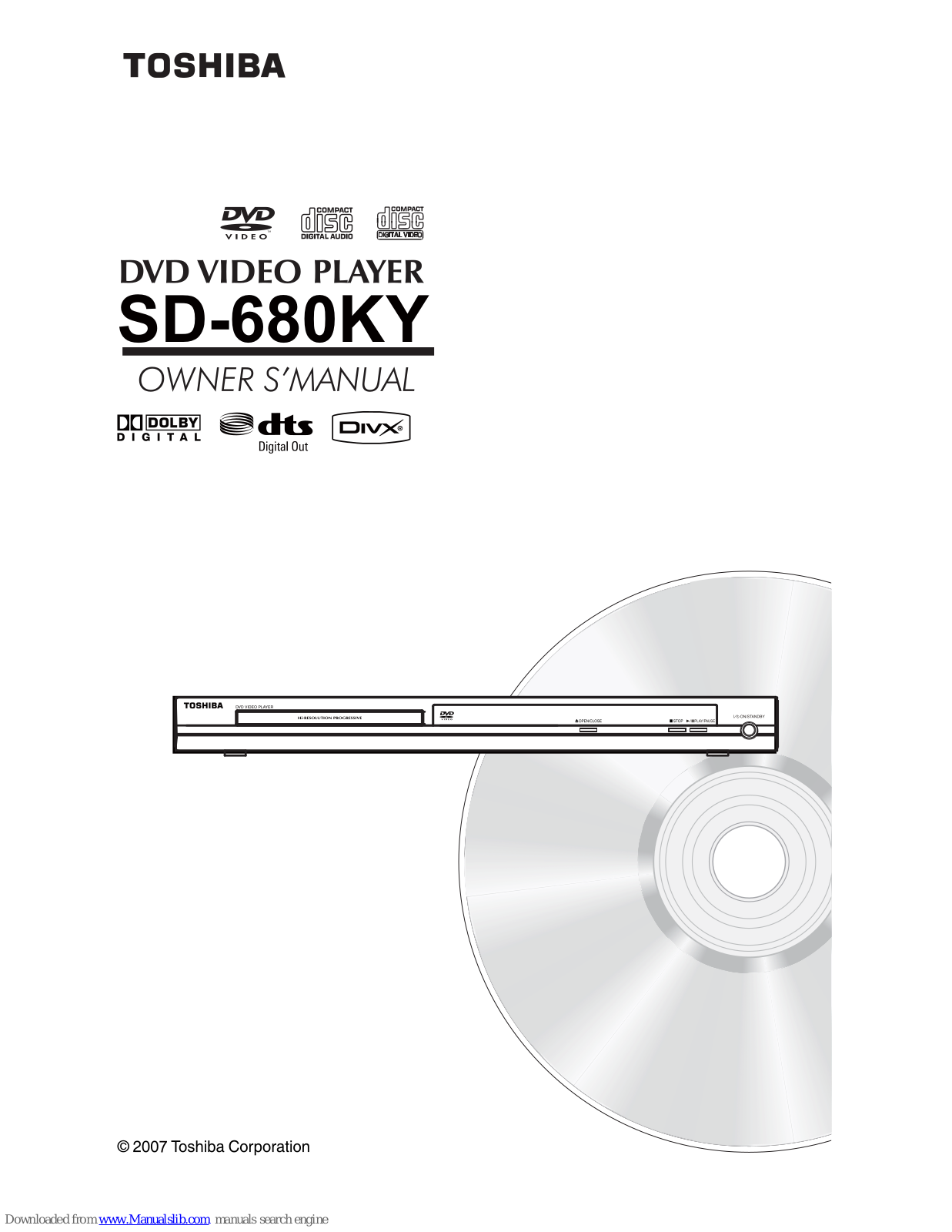 Toshiba SD-680KY, SD-270EKB, SD-270EKE Owner's Manual