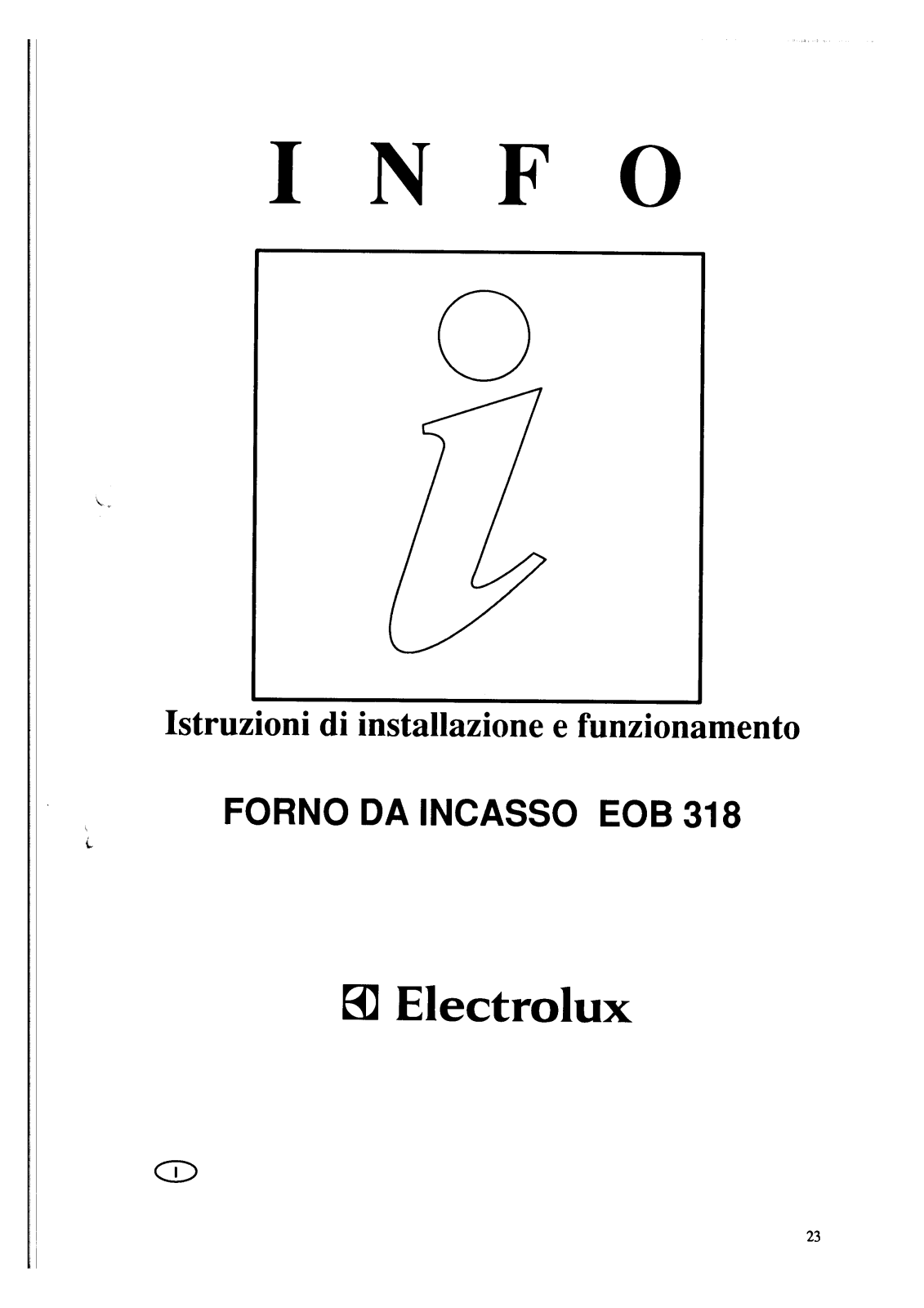 Electrolux EOB312, EOB318 info