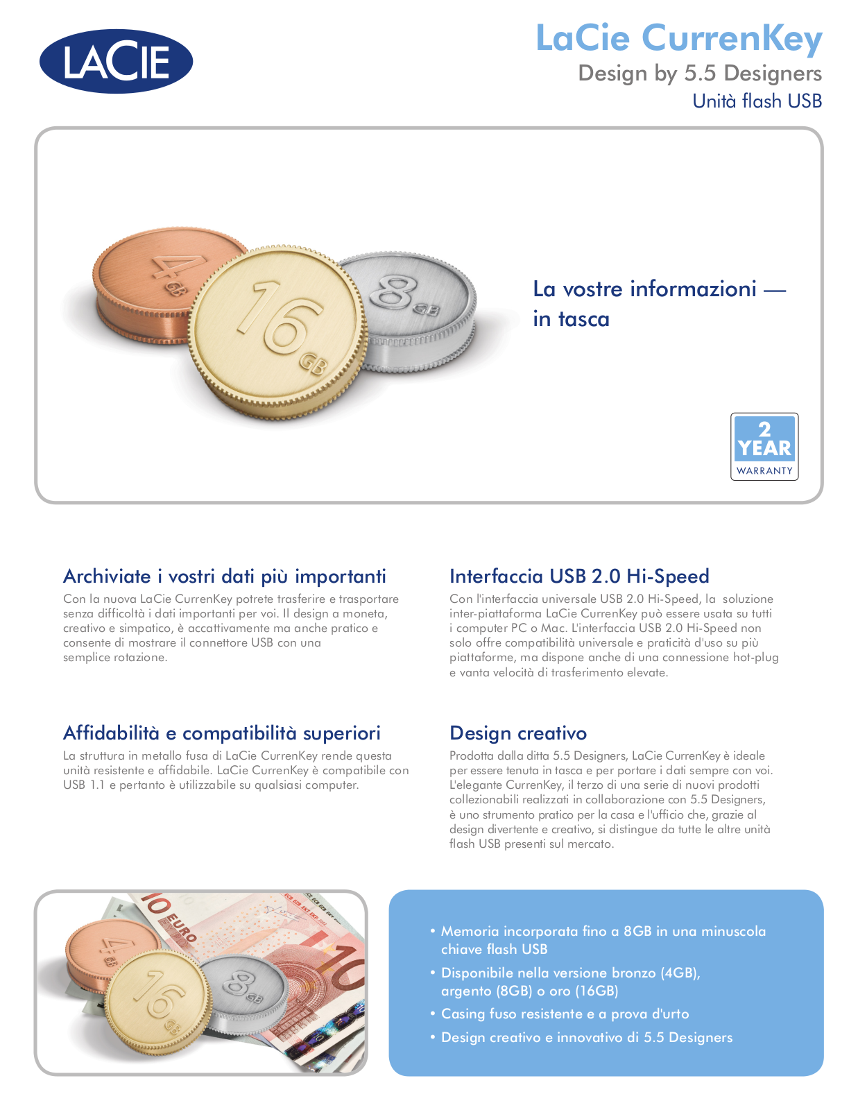 Lacie CURRENKEY DATASHEET