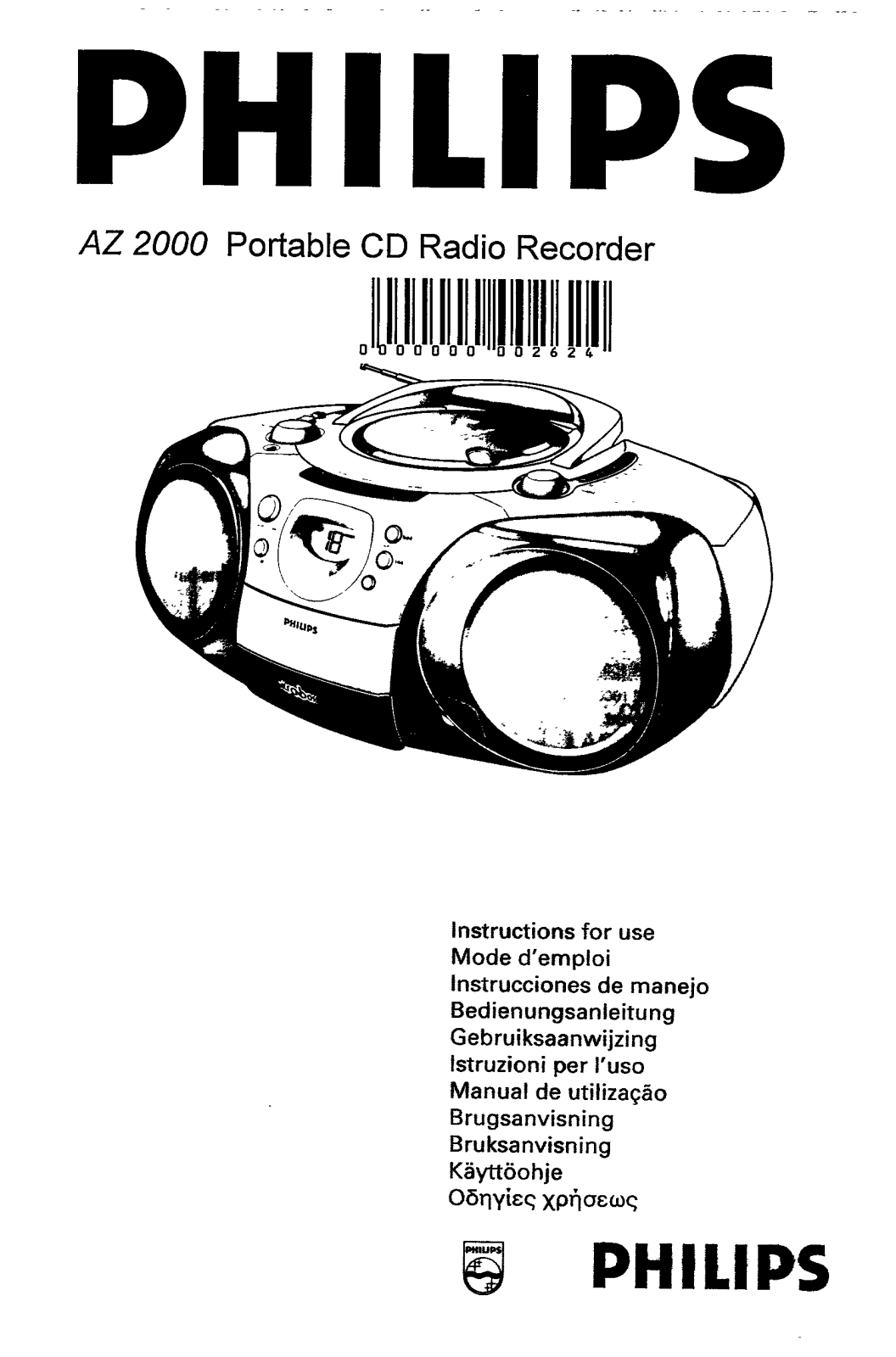 Philips AZ2000/19, AZ2000/17, AZ2000/05, AZ2000/01, AZ2000/00 User Manual