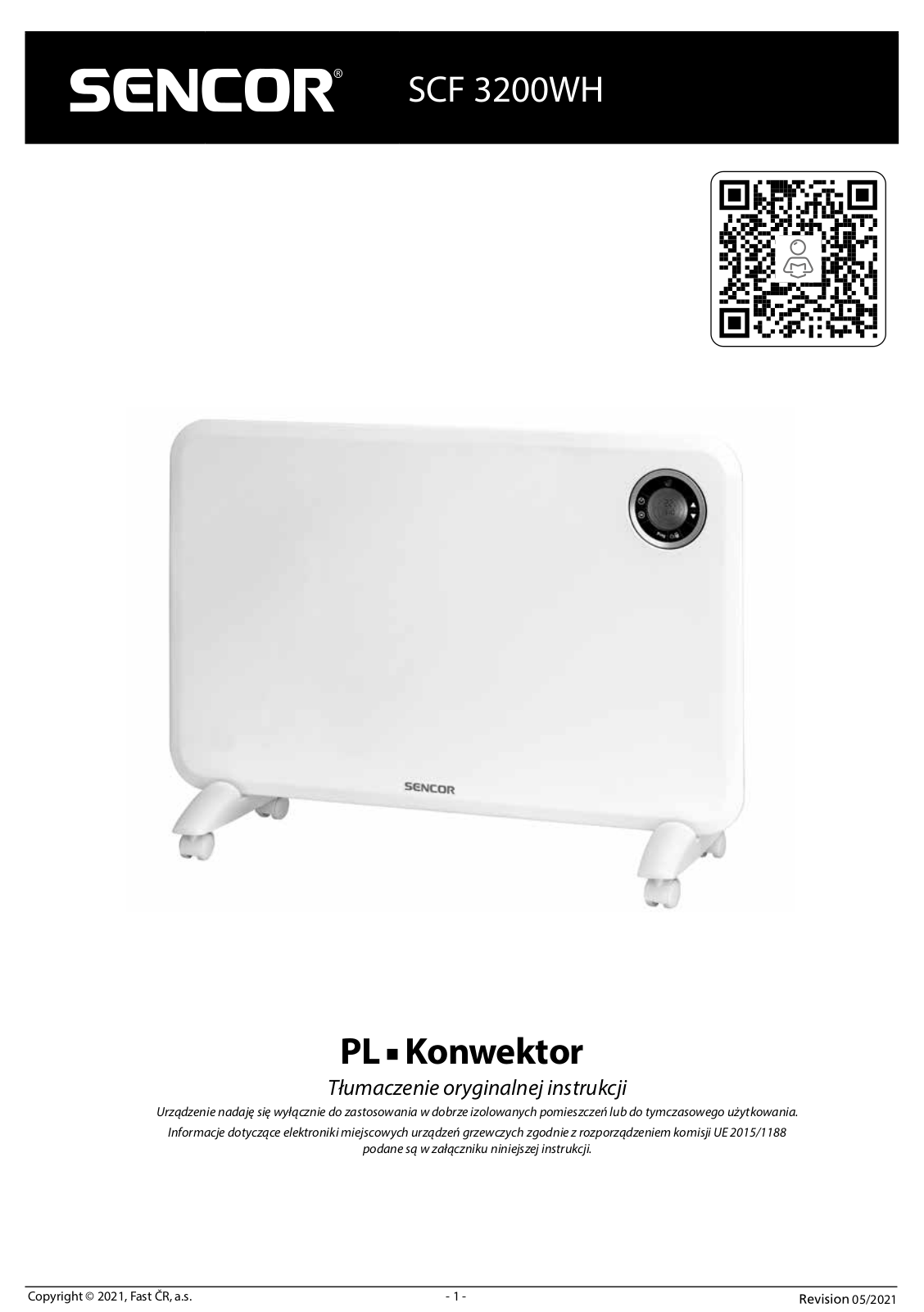 SENCOR SCF 3200WH User guide - ManualMachine.com