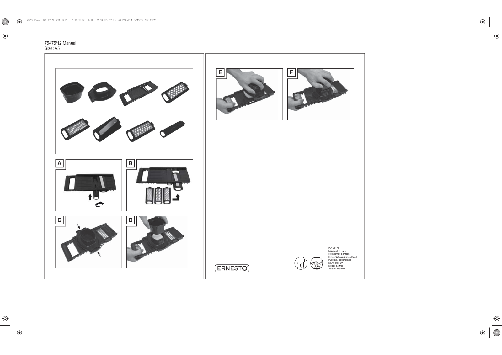 Ernesto Z30915 User Manual