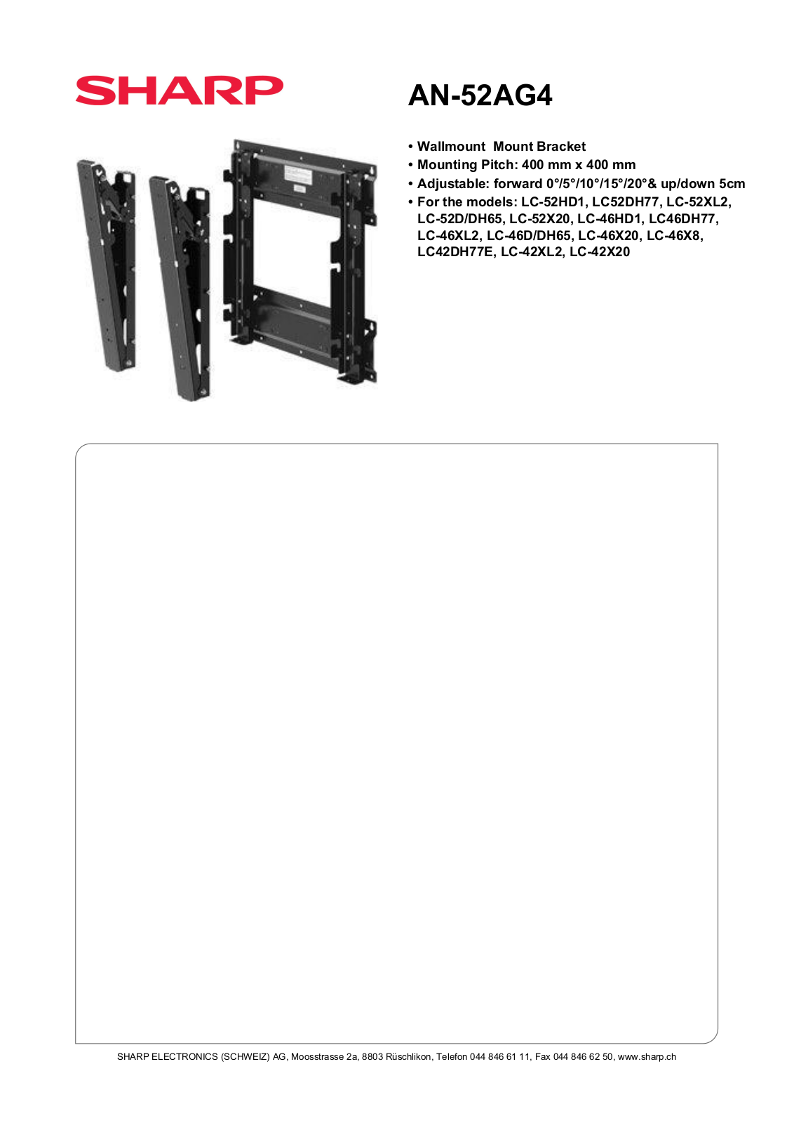 Sharp AN-52AG4 User Manual