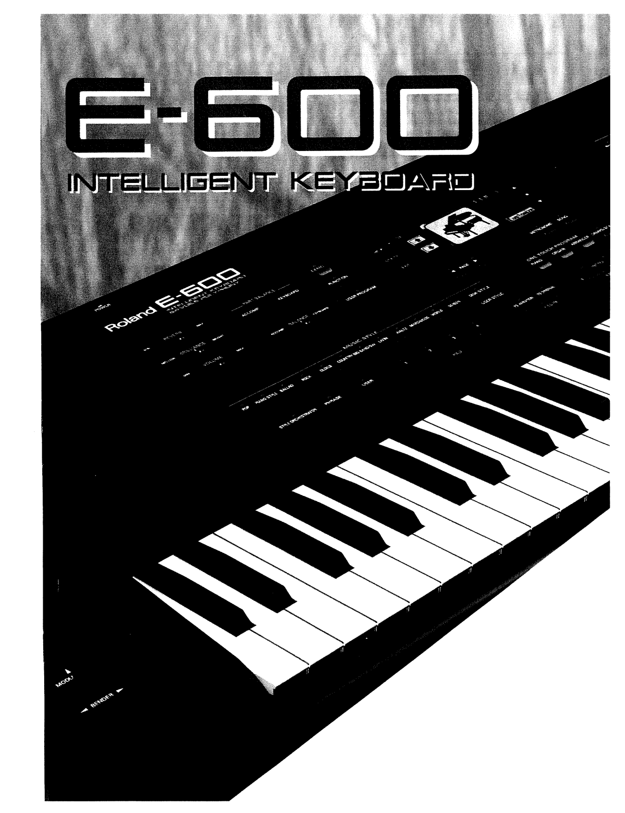 Roland Corporation E-600 Owner's Manual