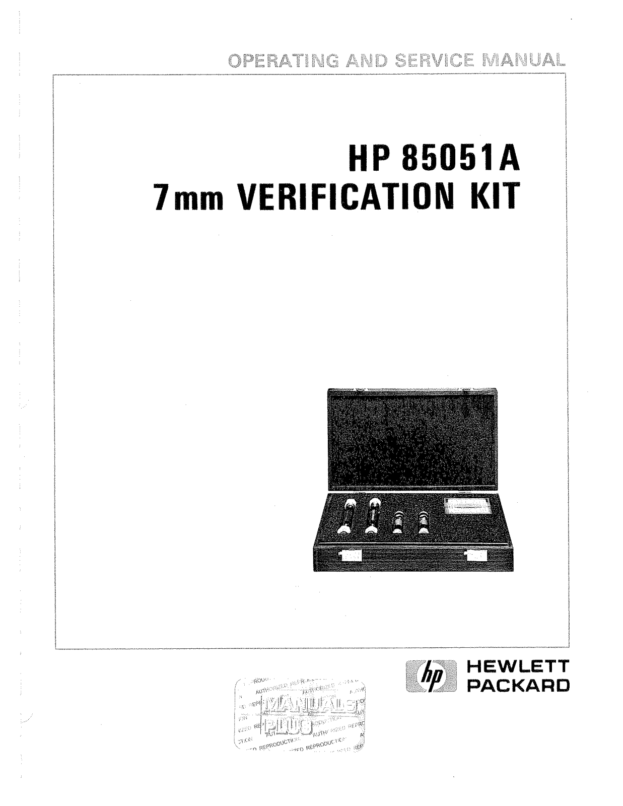 Agilent 85051A Service Manual