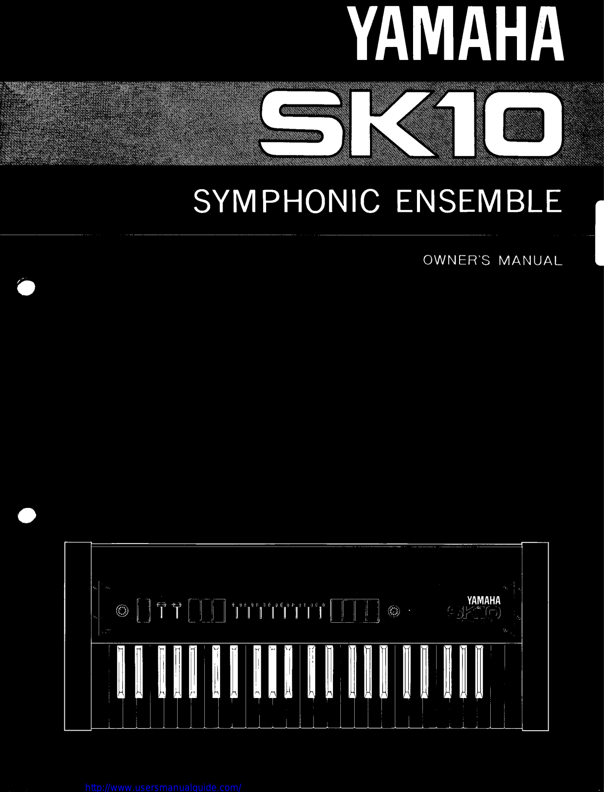 Yamaha Audio SK10 User Manual