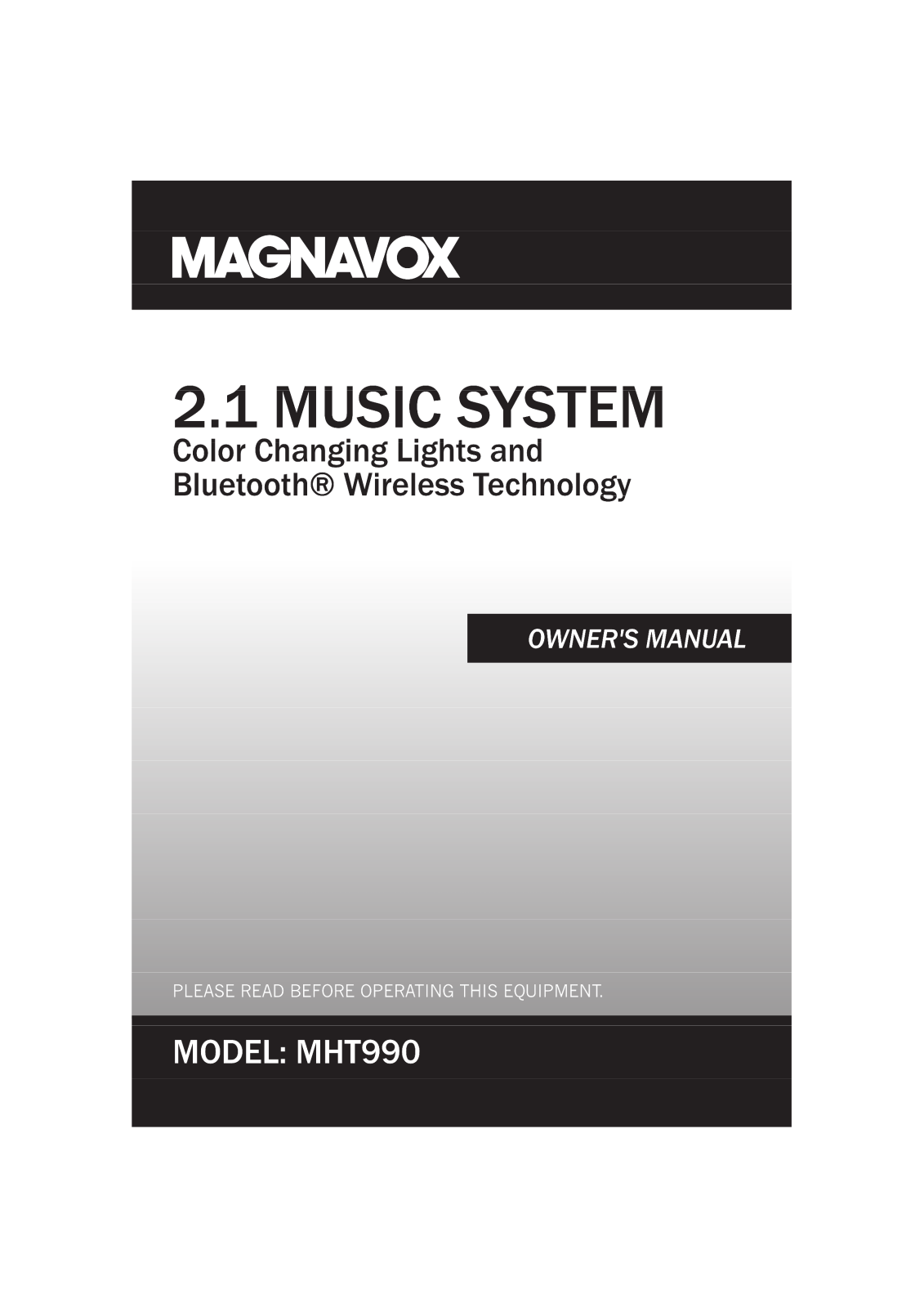 Magnavox MHT990 User Manual