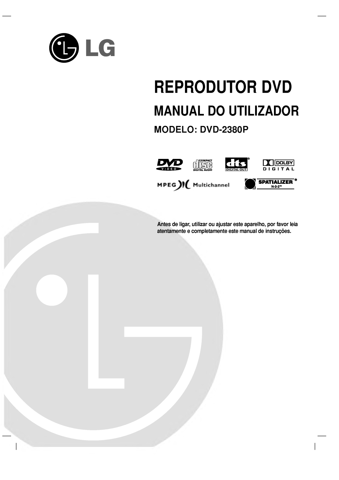 Lg DVD-2380P User Manual