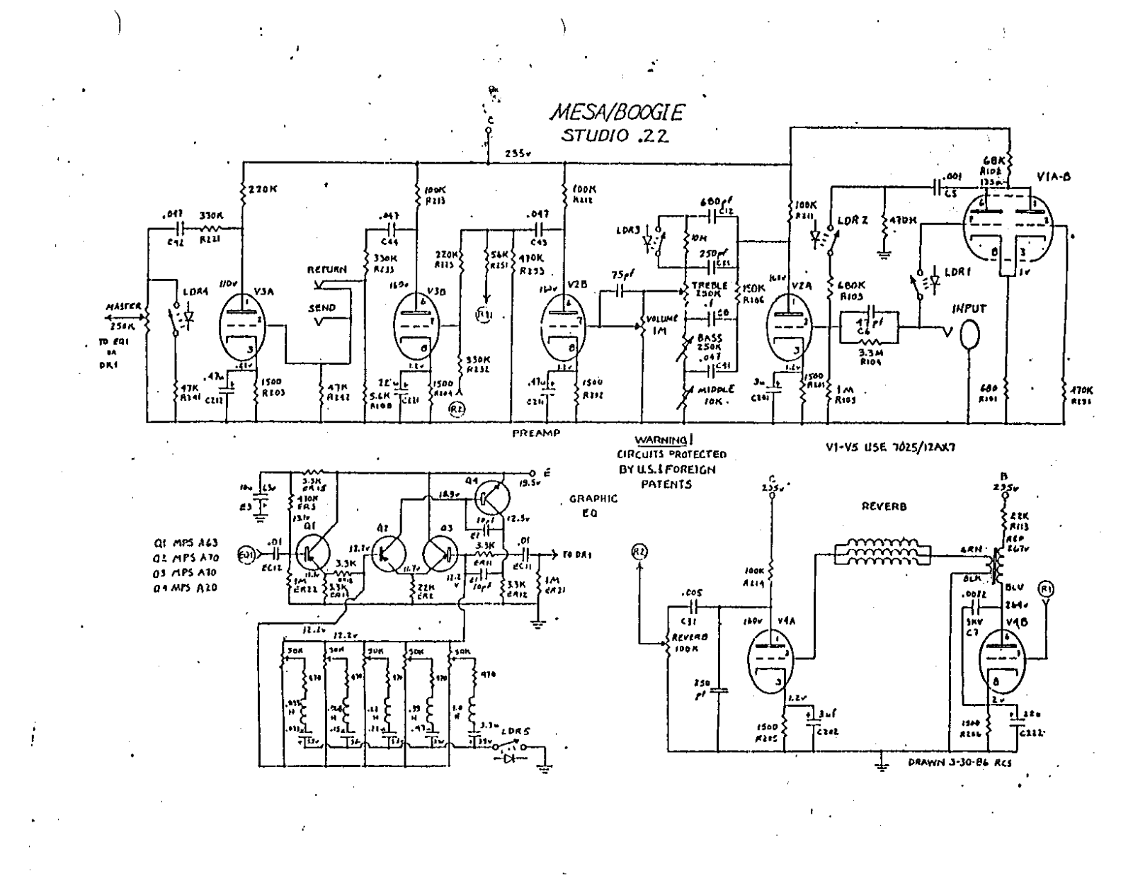 Mesa Boogie studio 22 caliber schematic