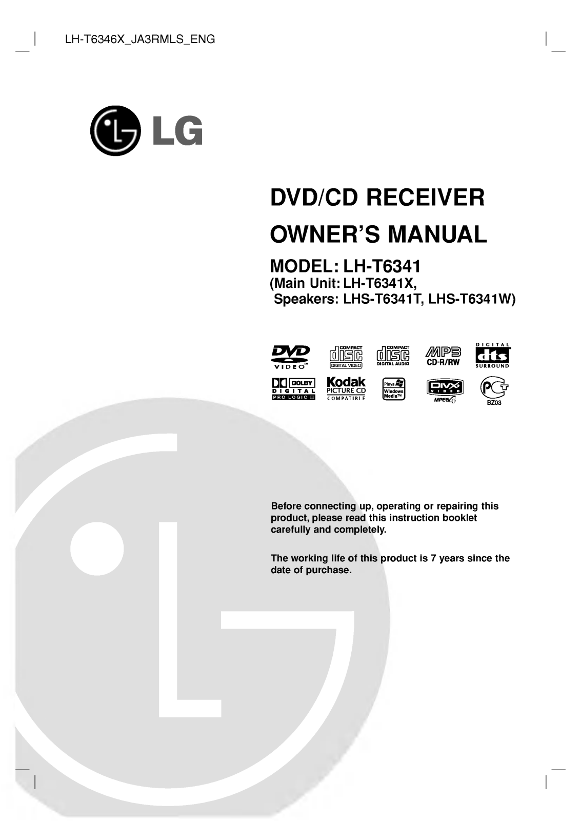 LG LH-T6346X User guide