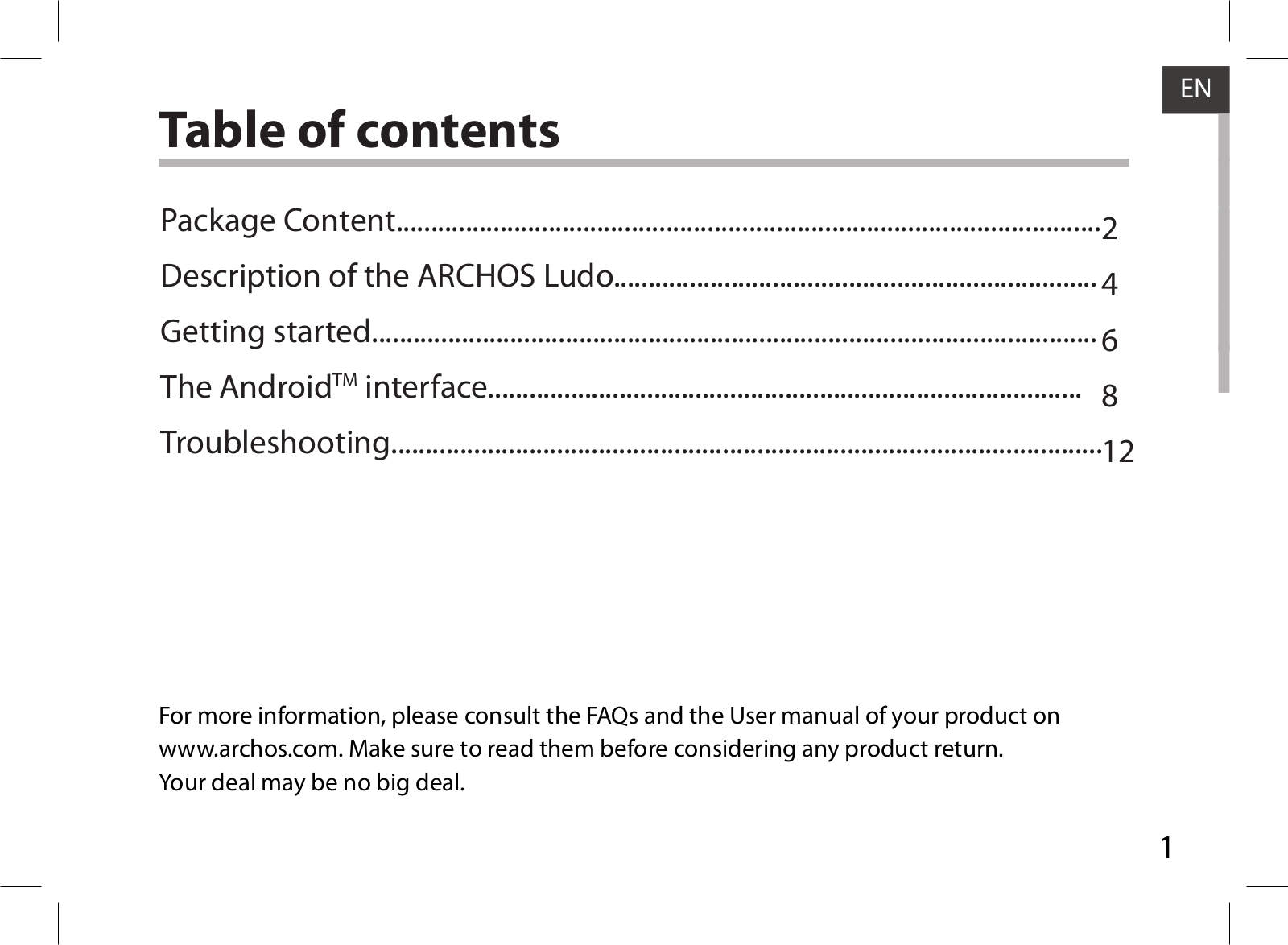 Archos LDRC, 1001 User Manual