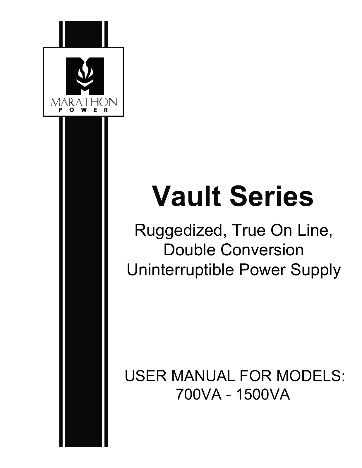 Marathon Power vault 700VA - 1500VA User Manual