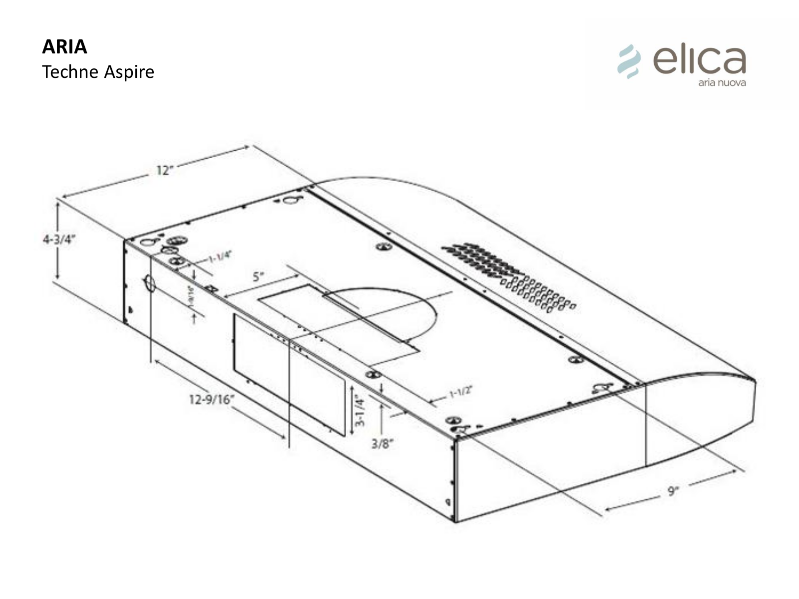 Elica EAI436SS Dimension Guide