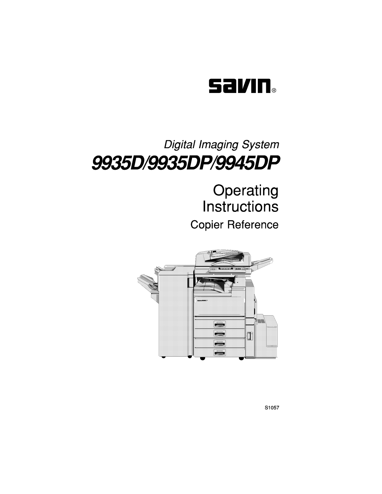 Savin 9935D, 9945DP, 9935DP User Manual