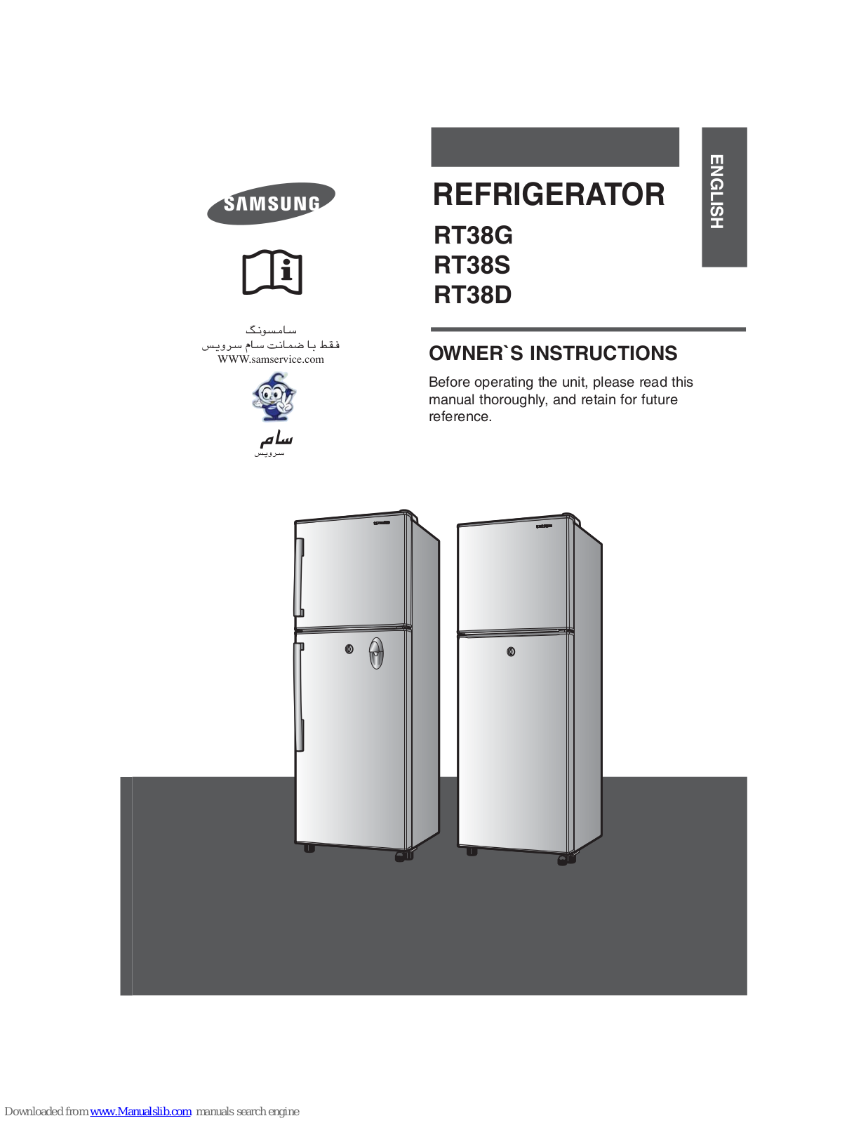 Samsung RT38D, RT38S, RT38G Owner's Instructions Manual